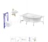 Комплект 6 в 1 Lavinia Boho Grance Hill акриловая ванна 170x105 с инсталляцией, подвесным унитазом 20221352R 1