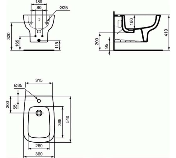 Комплект Ideal Standard с биде и инсталляцией D386401