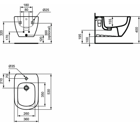 Комплект Ideal Standard с биде и инсталляцией D3868V1