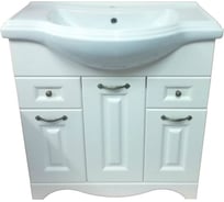 Комплект Loranto Стиль Тумба Kristen 80 с раковиной Classic 80 (Sanita Luxe) ольха CS00061353