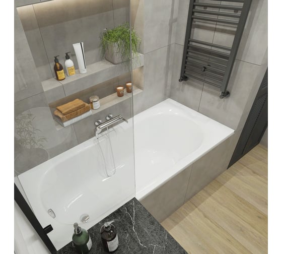 Комплект 6 в 1 Lavinia Boho Biore акриловая ванна 150x70 с инсталляцией, подвесным унитазом 20221250R