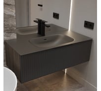 Накладная раковина в ванную Oliveeka темный коричневый M115B70