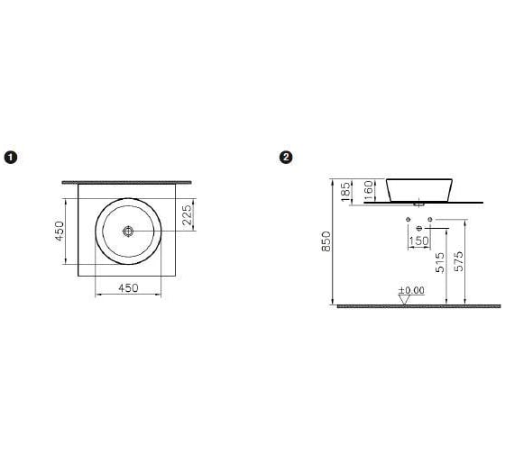 Круглая раковина VITRA Matrix 5130B003-0016