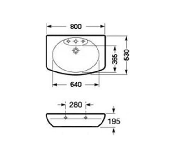 Умывальник ROCA DAMA SENSO 327510000