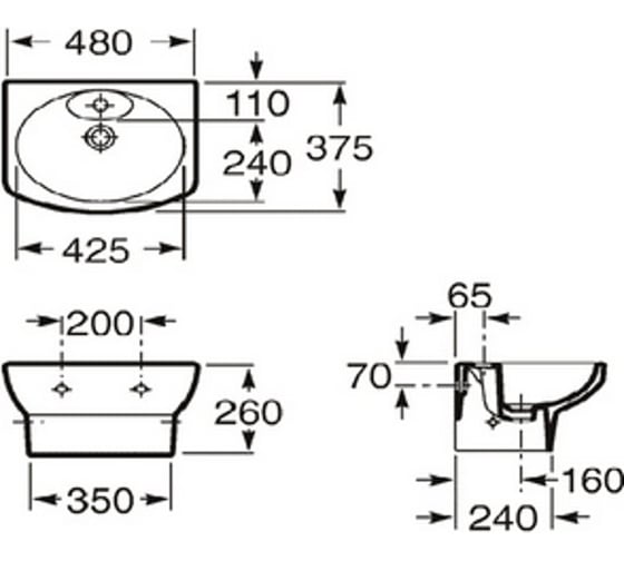 Умывальник ROCA COMPACTO 327514000