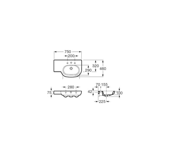 Раковина ROCA MERIDIAN 32724R000