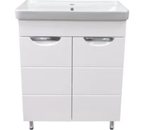 Комплект Loranto Тумба Стиль 70 Соло 700х880х480 с фрезер.с раковиной Monte 70 CS00070540