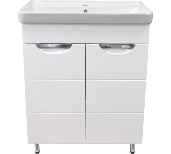 Комплект Loranto Тумба Стиль 70 Соло 700х880х480 с фрезер.с раковиной Monte 70 CS00070540 1