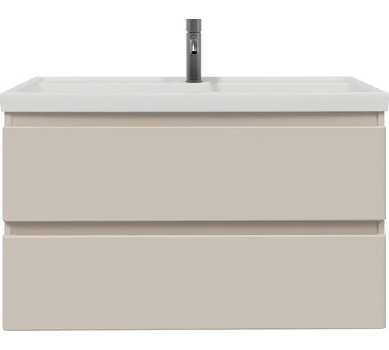 Тумба с раковиной RUVANN STELLO 100 + Фостер 100 в ванную подвесная, cappuccino Т.STELLO-CA.П-100П-KIT-FOS 1