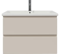 Тумба с раковиной RUVANN STELLO 80 + Como 80 в ванную подвесная, cappuccino Т.STELLO-CA.П-80П-KIT-COM