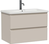 Тумба с раковиной RUVANN STELLO 80 + Como 80 в ванную подвесная, cappuccino Т.STELLO-CA.П-80П-KIT-COM