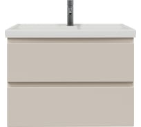 Тумба с раковиной RUVANN STELLO 80 + Фостер 80 в ванную подвесная, cappuccino Т.STELLO-CA.П-80П-KIT-FOS