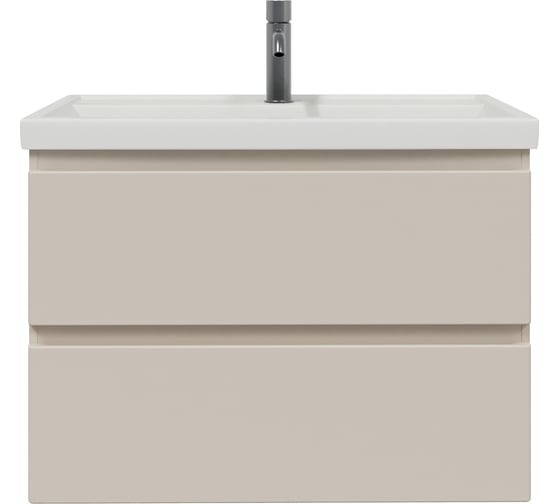 Тумба с раковиной RUVANN STELLO 80 + Фостер 80 в ванную подвесная, cappuccino Т.STELLO-CA.П-80П-KIT-FOS 1