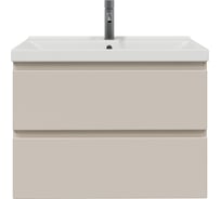 Тумба с раковиной RUVANN STELLO 80 + Фест 80 в ванную подвесная, cappuccino Т.STELLO-CA.П-80П-KIT-FES