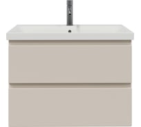 Тумба с раковиной RUVANN STELLO 80 + Moduo 80 в ванную подвесная, cappuccino Т.STELLO-CA.П-80П-KIT-MOD