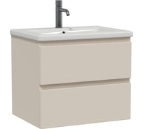 Тумба с раковиной RUVANN STELLO 60 + Como 60 в ванную подвесная, cappuccino Т.STELLO-CA.П-60П-KIT-COM