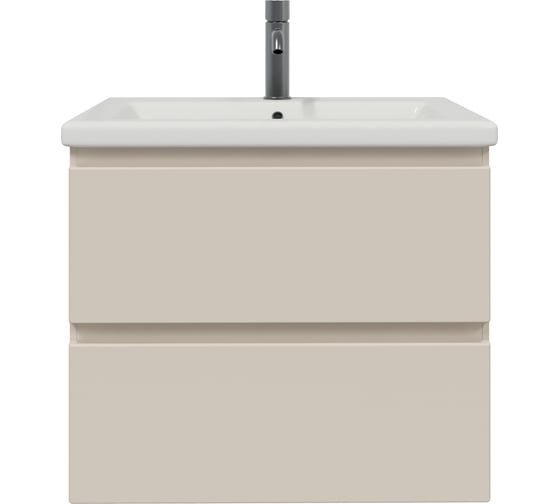 Тумба с раковиной RUVANN STELLO 50 + Como 50 в ванную подвесная, cappuccino Т.STELLO-CA.П-50П-KIT-COM 1