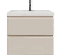 Тумба с раковиной RUVANN STELLO 50 + Фостер 50 в ванную подвесная, cappuccino Т.STELLO-CA.П-50П-KIT-FOS