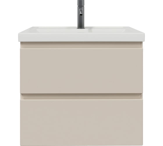 Тумба с раковиной RUVANN STELLO 50 + Фостер 50 в ванную подвесная, cappuccino Т.STELLO-CA.П-50П-KIT-FOS 1