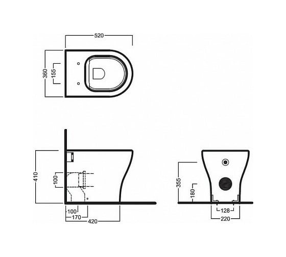 Напольный безободковый унитаз HATRIA BEAT RIMLESS белый Y1W301