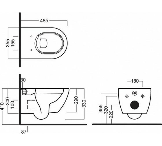 Подвесной безободковый унитаз HATRIA FUSION COMPACT RIMLESS белый Y1XQ01