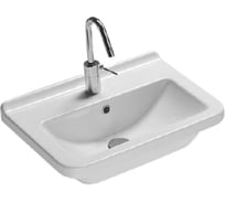 Подвесная раковина HATRIA ERIKA PRO Q 1 отверстие для смесителя, 45х38 см, белая YXGI01