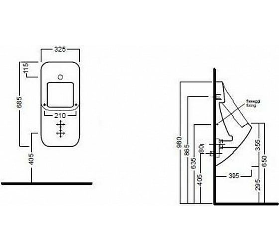 Подвесной писсуар HATRIA FUSION белый YXC301