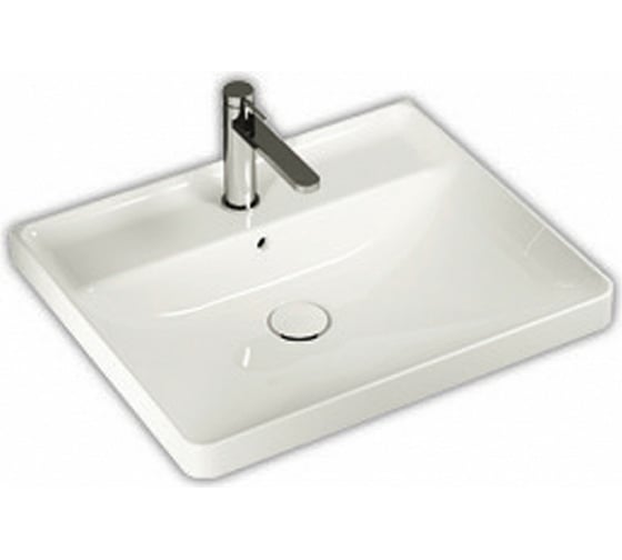 Раковина HATRIA CANALGRANDE 60, 1 отверстие для смесителя, подвесная или накладная Y1EJ01