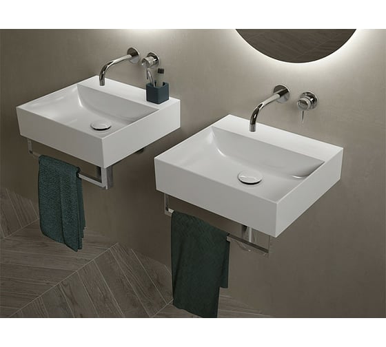 Раковина HATRIA BAHIA 60, 1 отверстие для смесителя по центру BH0600465011TS0