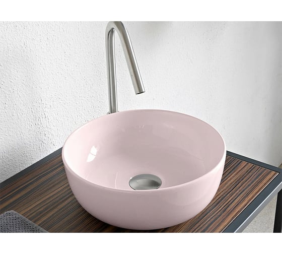 Накладная раковина Scarabeo GLAM без перелива, без отверстий под смеситель, цвет Antique Pink 1807/54