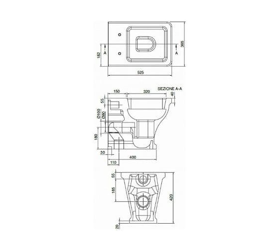Напольный унитаз Scarabeo BUTTERFLY цвет White 4008