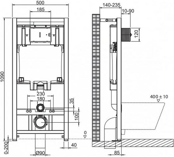 Инсталляция для унитазов BelBagno BB002-80