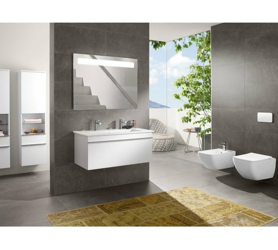 Подвесной унитаз Villeroy & Boch Venticello CeramicPlus цвет-альпийский белый 4611RSR1