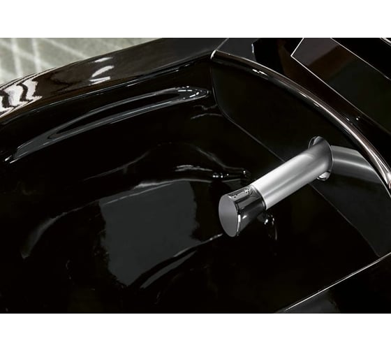 Подвесной унитаз Villeroy & Boch Viclean шгв 385x595x360 CeramicPlus цвет-Glossy Black V0E100S0