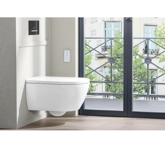 Подвесной унитаз Villeroy & Boch Viclean шгв 385x595x360 CeramicPlus цвет-альпийский белый V0E100R1