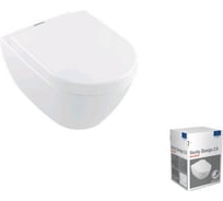 Подвесной унитаз Villeroy & Boch Verity Design 2.0 шгв 370x560x365 цвет-альпийский белый 5C98HR01