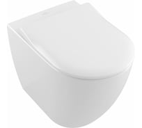 Приставной унитаз Villeroy & Boch Subway 2.0 шгв 370x560x400 CeramicPlus цвет-альп.бел. 5602R0R1