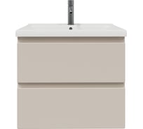 Тумба с раковиной STELLO 60 RUVANN Миранда 60 в ванную подвесная, cappuccino Т.STELLO-CA.П-60П-KIT-MIR