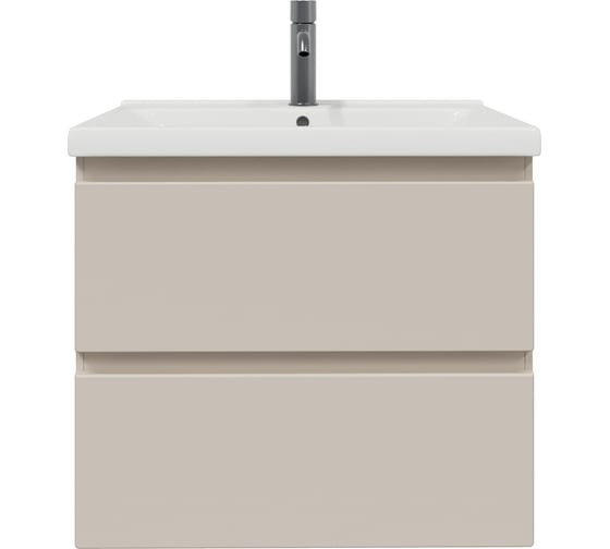 Тумба с раковиной STELLO 60 RUVANN Миранда 60 в ванную подвесная, cappuccino Т.STELLO-CA.П-60П-KIT-MIR 1