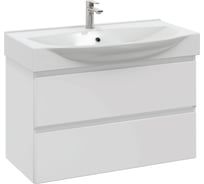 Тумба с раковиной RUVANN TVILS 85 + Элвис 85 в ванную подвесная Т.TVILS.Э-85П-KIT-ELV