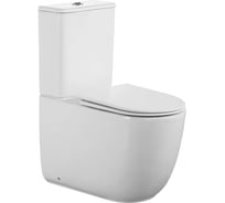 Унитаз-компакт напольный Cerutti SPA MIRKO Tornado белый безободковый сиденье с микролифтом 11090