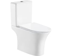 Унитаз-компакт напольный Cerutti SPA BERNINA Tornado белый безободковый сиденье с микролифтом 11133