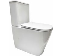 Унитаз-компакт безободковый WAVE APEKS Tornado1.0, гор,ниж,2-кн.арм, дюро,м/л,быстр,БЕЛЫЙ глянец NEW 556014