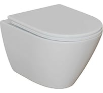 Унитаз подвесной безободковый WAVE WEST Tornado3.0 сиденье дюропласт, м/л, быстр, БЕЛЫЙ глянец L 556407
