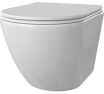 Подвесной унитаз Taliente Amato Vortex, белый, с крышкой микролифт (быстросъёмный механизм) AM45005