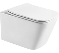 Подвесной унитаз Taliente Correto Tornado 3, белый, с крышкой микролифт (быстросъёмный механизм) CR55003