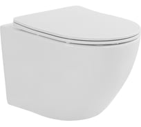 Подвесной унитаз Taliente Amato Esteso T3, белый, с крышкой микролифт (быстросъёмный механизм) AE65053