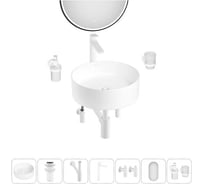 Акционный набор Wellsee 7 в 1  Belle Spa накладная раковина 38x38 см 20218410R