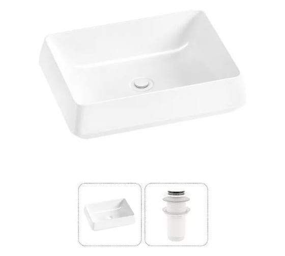 Комплект Wellsee 2 в 1 Lavinia Boho Bathroom Sink накладная раковина 50x38 см 20215431R 1