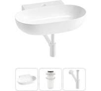 Комплект Wellsee 3 в 1 Lavinia Boho Bathroom Sink накладная/подвесная раковина 58x40 см 20215134R